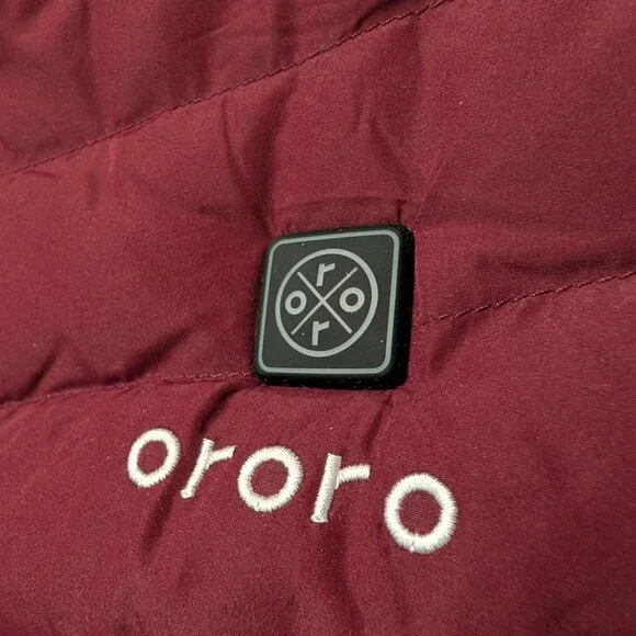 Ororo Women's Heated Lightweight Down Vest (Apparel Only) Wine Red XS - Picture 10 of 16